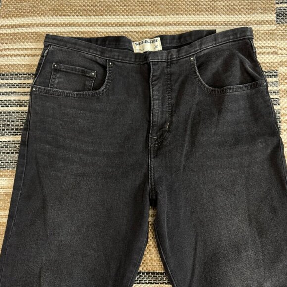 Free People We The Free Daliah Stacked Low Rise Straight Leg Jeans Black Size 30 - Picture 2 of 14